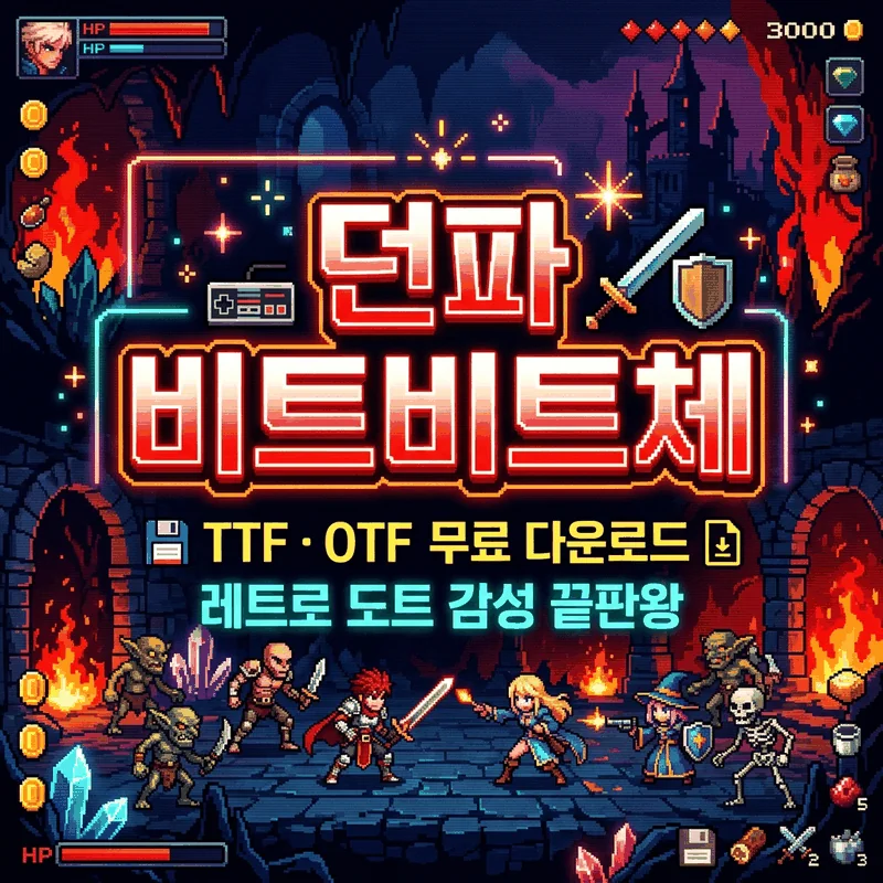 던파 비트비트체 폰트 가이드 썸네일