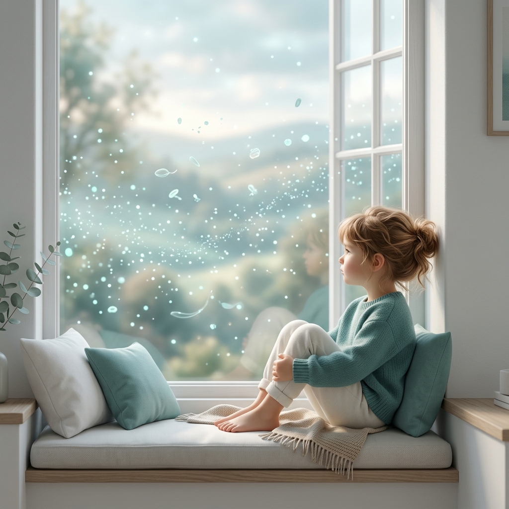 조용한 ADHD의 내면을 표현한 정적인 이미지