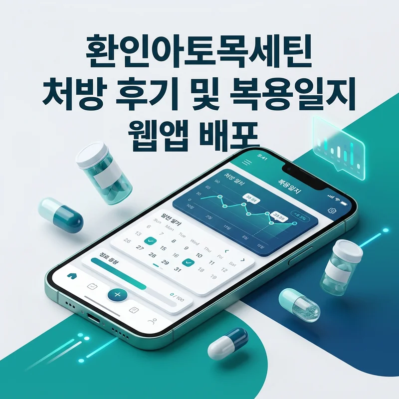 환인아토목세틴 처방 후기 및 복용일지 웹앱 배포 썸네일