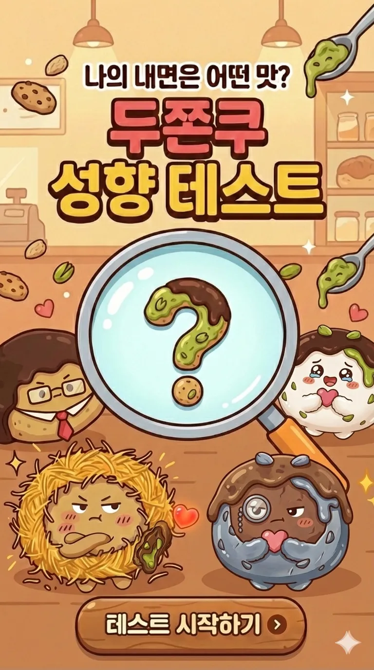 [몽글모멘트 심리테스트] 핫한 '두쫀쿠 심리테스트' 링크 및 MBTI 결과 완벽 정리!
