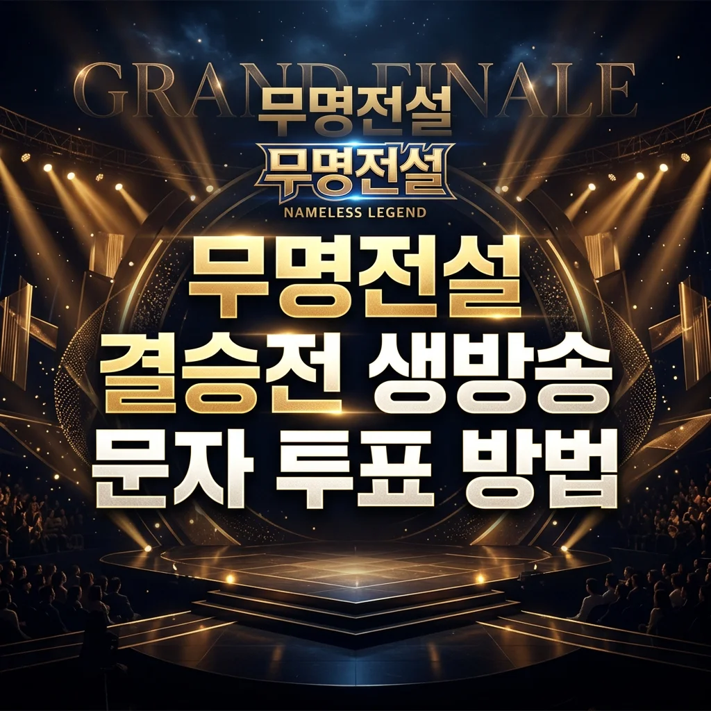 📲 무명전설 결승 생방송 문자 투표 방법 총정리 | 당신의 문자가 우승을 결정합니다.