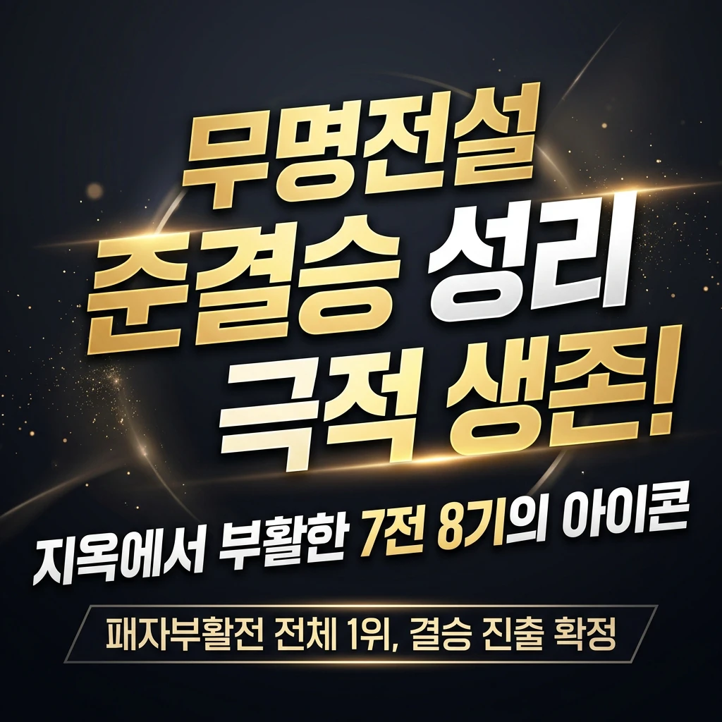 [무명전설 준결승] 7전 8기 성리의 소름 돋는 극적 생존!… 그런데 한가락 탈락, 저만 납득 안 가나요? (충격의 점수 논란 분석)