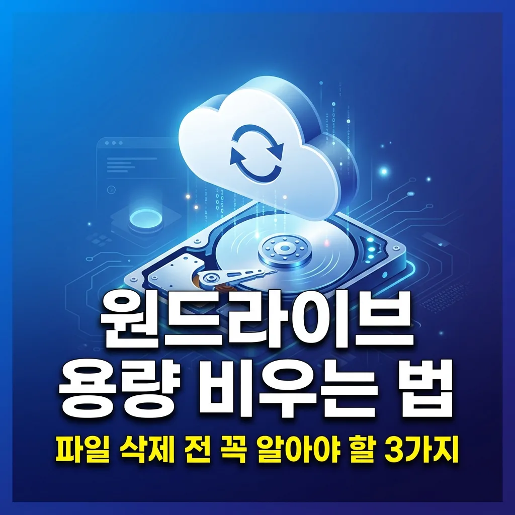 원드라이브 용량 비우는 법 — 파일 삭제 전 꼭 알아야 할 3가지