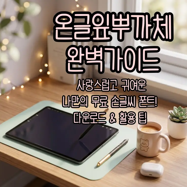 온글잎 뿌까체 완벽 가이드 | 무료 손글씨 폰트 다운로드 & 캡컷 활용법