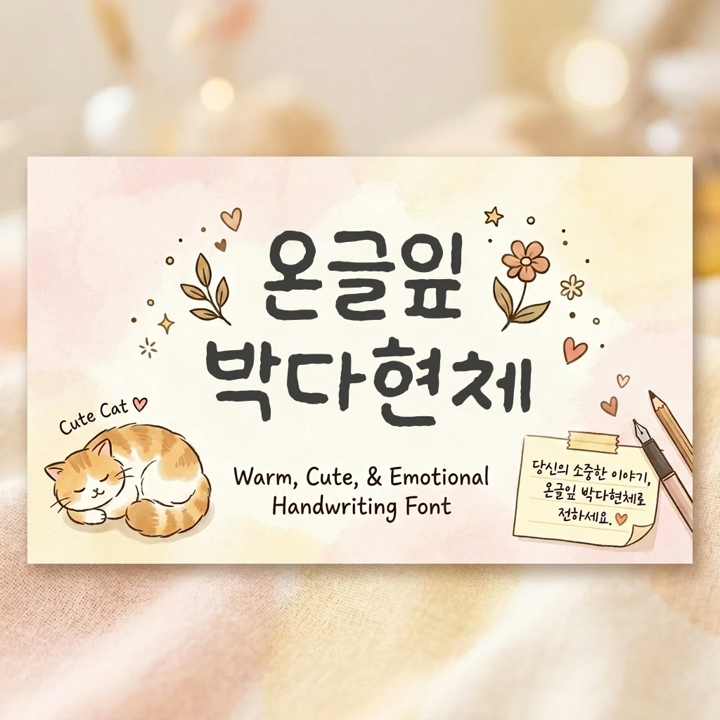무료인데 이렇게 예뻐도 돼? 온글잎 박다현체 완전 정복 가이드