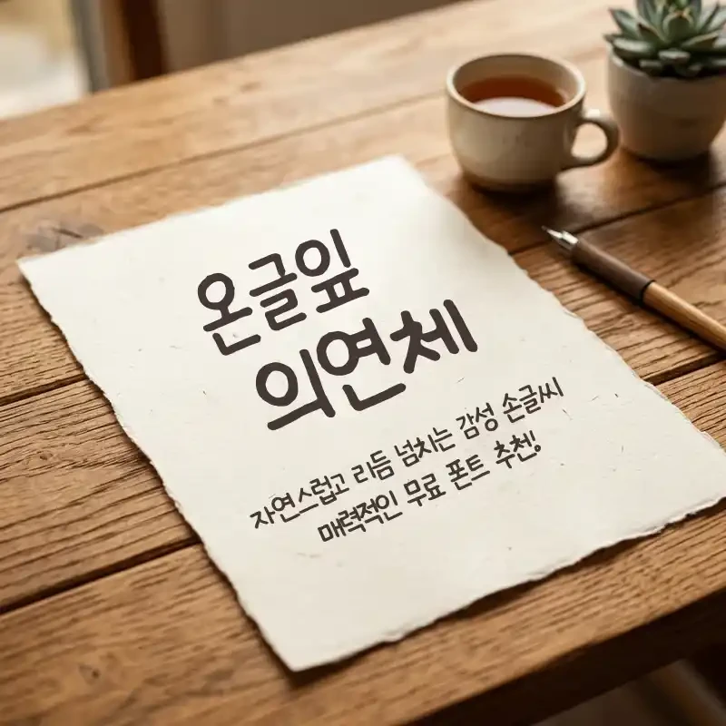 온글잎 의연체 다운로드 | 리듬감 있는 귀여운 손글씨 상업용 무료 폰트