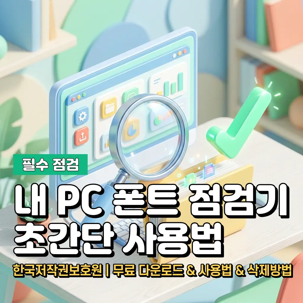 내 PC 폰트 점검기 사용법 총정리 — 다운로드부터 삭제까지 한 번에