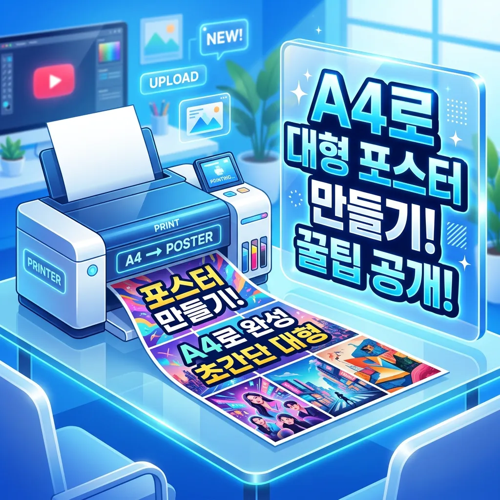 포토스케이프X 분할인쇄로 A4 프린터로 대형 포스터 뽑는 방법