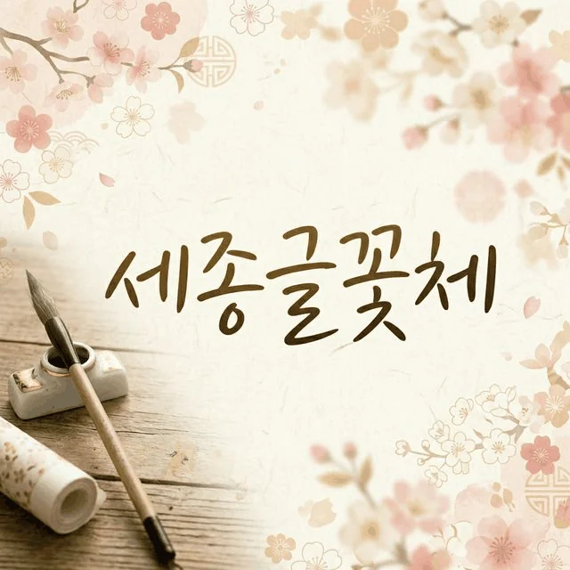 세종글꽃체 안내 메인 이미지