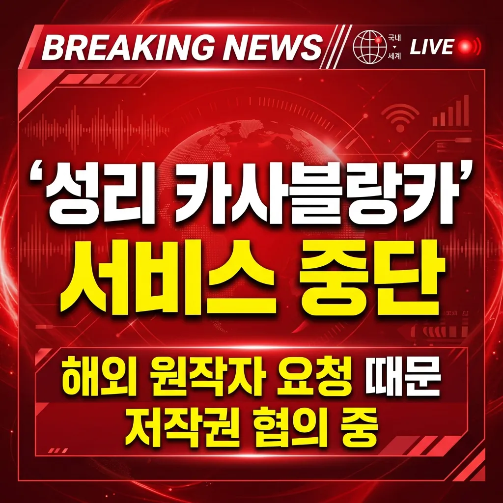 성리 '카사블랑카', 음원 사이트 돌연 서비스 중단…해외 원작자 요청 때문