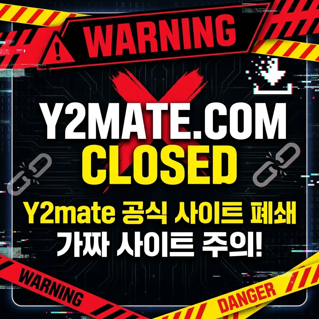 Y2MATE 영구 폐쇄 및 가짜 사이트 경고 썸네일